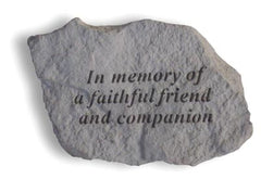 In Memory Of A Faithful Friend... Memorial Garden Stone - XoticBrands Home Decor