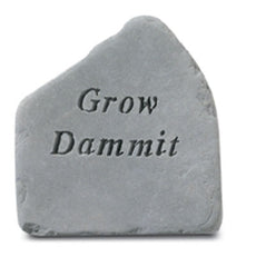 Grow Dammit Memorial Garden Stone Décor, Memorial & Inspirational, Kayberry, XoticBrands Home Decor