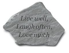 Live well, Laugh often… Memorial Garden Stone Décor, Memorial & Inspirational, Kayberry, XoticBrands Home Decor