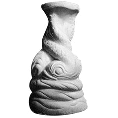 Twisted Dolphin Pedestal - Architectural Small Pedestals -18"H - XoticBrands Home Decor