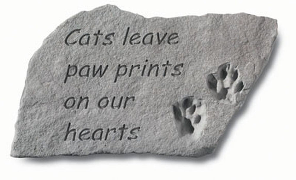 Cats Leave Pawprints Memorial Pet Stone - XoticBrands Home Decor