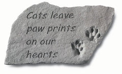 Cats Leave Pawprints Memorial Pet Stone - XoticBrands Home Decor
