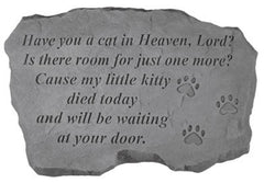 Have You A Cat In Heaven, Lord?... Memorial Pet Stone - XoticBrands Home Decor
