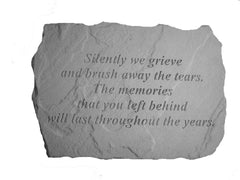 Silently We Grieve... Memorial Garden Stone - XoticBrands Home Decor