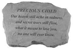 Precious Child- Our Hearts Still Ache... Memorial Garden Stone - XoticBrands Home Decor