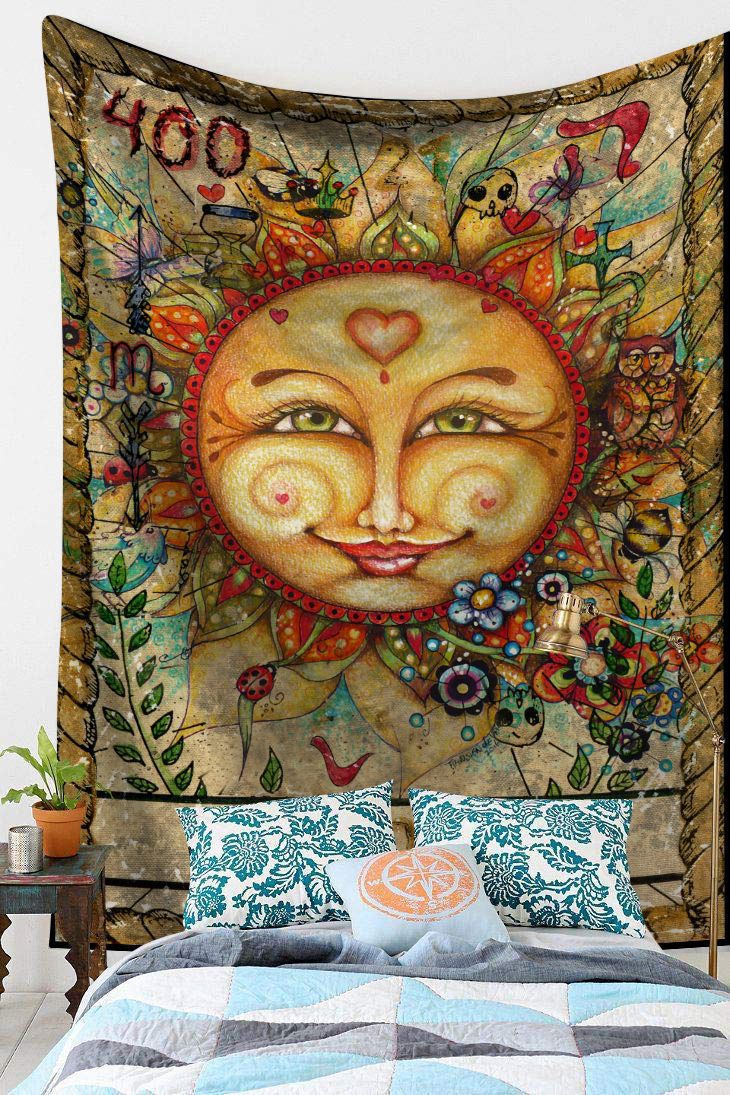 Sun Astrology Tarot Wall Tapestry Decor Hanging 51 x 24 Inches - XoticBrands Home Decor