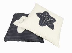 Anne Home - White Pillow, Blue Star, Home furniture and decor, Old Modern Handicrafts, XoticBrands Home Decor
