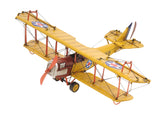 1918 Yellow Curtiss JN-4 1:24 Classic Iron Model, Home furniture and decor, Old Modern Handicrafts, XoticBrands Home Decor