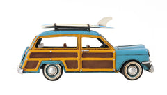 1949 Green Ford Wagon Car W/Two Surfboards Iron Model, Home furniture and decor, Old Modern Handicrafts, XoticBrands Home Decor