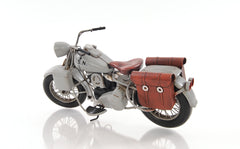 1945 Grey Motorcycle 1:7 Iron Vintage Model, Home furniture and decor, Old Modern Handicrafts, XoticBrands Home Decor