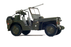 1941 Willys MB Overland Jeep Green Metal Handmade, Home furniture and décor, OLD MODERN HANDICRAFTS, XoticBrands Home Decor