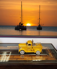 1926 Pennzoil Tow Truck Yellow Metal Handmade, Home furniture and décor, OLD MODERN HANDICRAFTS, XoticBrands Home Decor