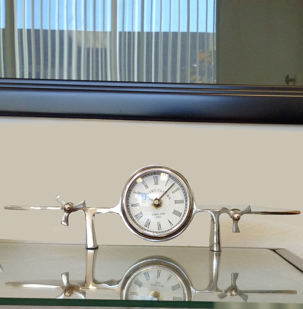 Aeroplane Table Clock, Home furniture and decor, Old Modern Handicrafts, XoticBrands Home Decor
