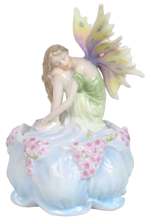 Fairy On Blue Trinket Box - Home Accent. - XoticBrands Home Decor