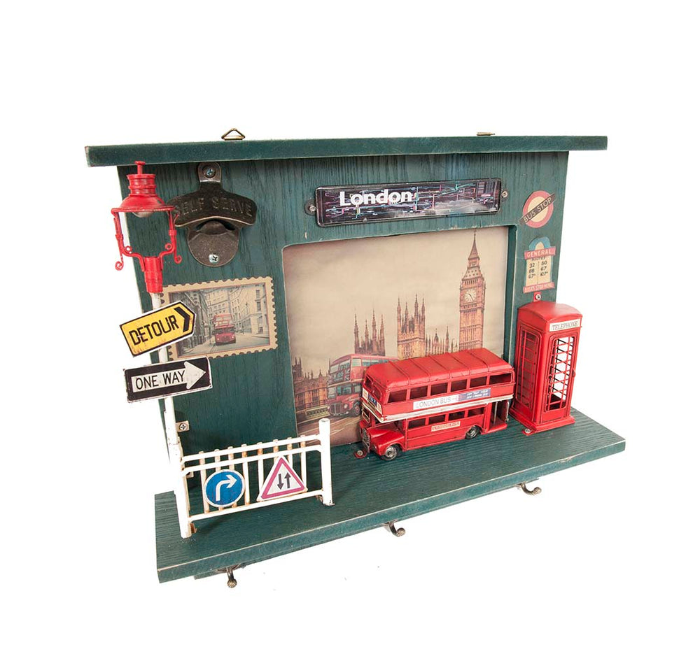 Vintage Double Decker London Bus Shadow Box, Home furniture and décor, OLD MODERN HANDICRAFTS, XoticBrands Home Decor