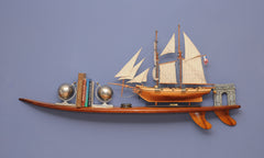 Half-Surfboard Shelf, Home furniture and decor, Old Modern Handicrafts, XoticBrands Home Decor