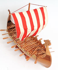 Drakkar Viking Long Boat Wooden Model Display, Home furniture and decor, Old Modern Handicrafts, XoticBrands Home Decor