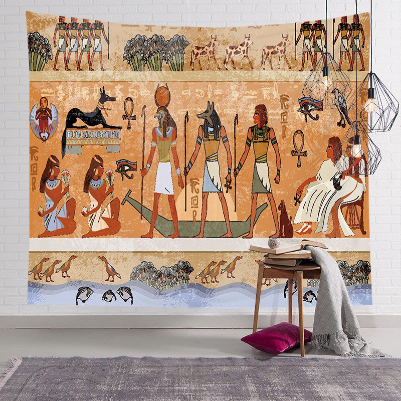 Egyptian Hieroglyphics Wall Tapestry Decor Hanging 51 x 24 Inches - XoticBrands Home Decor