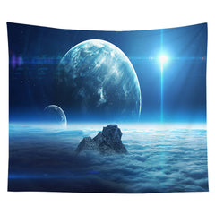 View from Space Wall Tapestry Decor Hanging 51 x 24 Inches - XoticBrands Home Decor