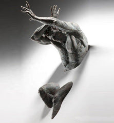 Breaking out Wall Mount Male Abstract Sculpture Decoration - XoticBrands Home Decor