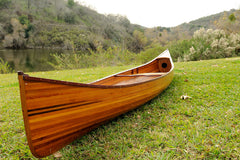 Wooden Canoe 16 ft Boat Model Display, Home furniture and decor, Old Modern Handicrafts, XoticBrands Home Decor