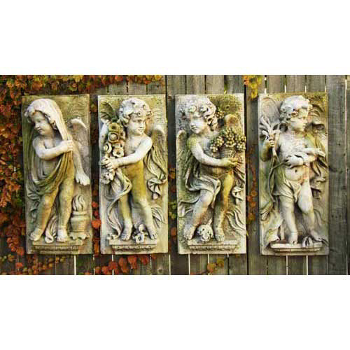 Little Boy Season Plaques Set Animal Wall Sculpture, Home Decor, XoticBrands