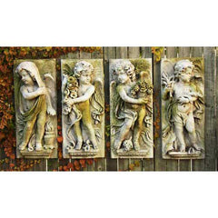 Little Boy Season Plaques Set Animal Wall Sculpture, Home Decor, XoticBrands
