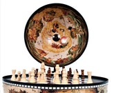 White Globe 13 inches with chess holder, Home furniture and decor, Old Modern Handicrafts, XoticBrands Home Decor
