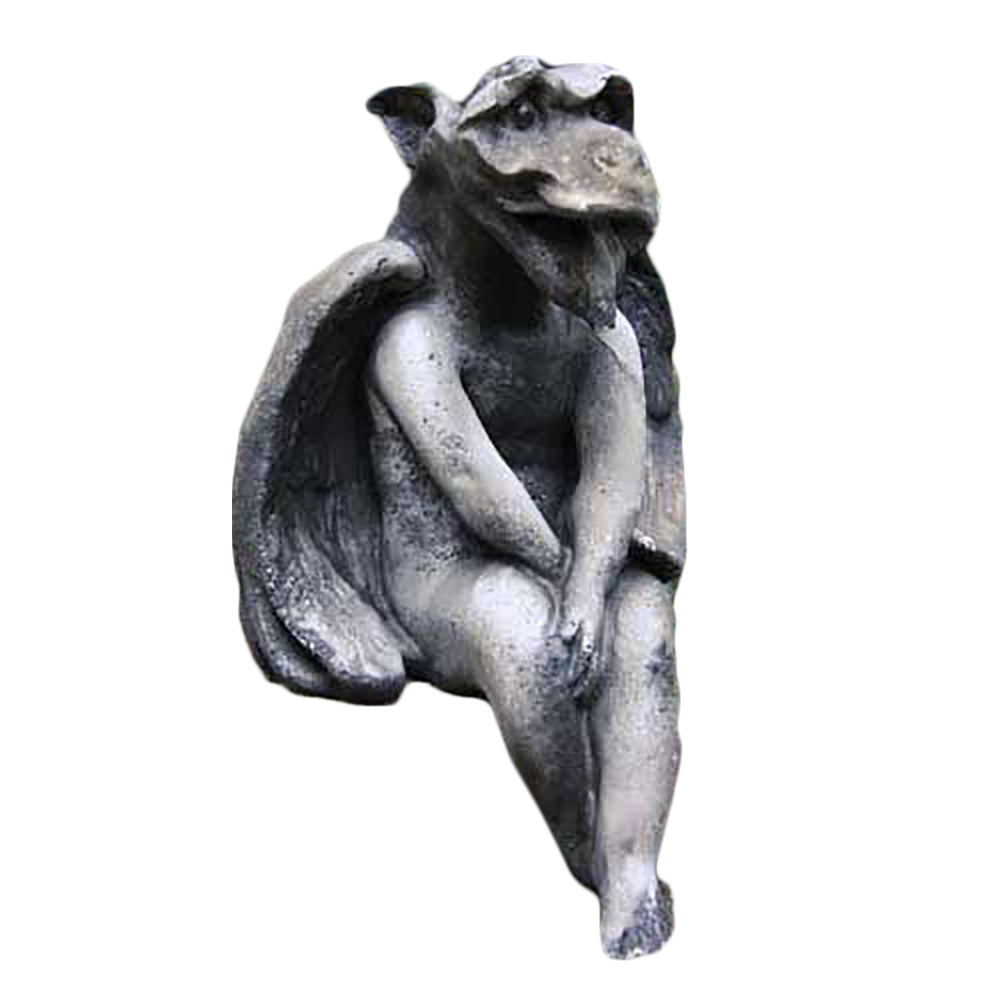 Meditating Dragon 13" ( Use Fak83 ) Gargoyle Sculpture - XoticBrands Home Decor