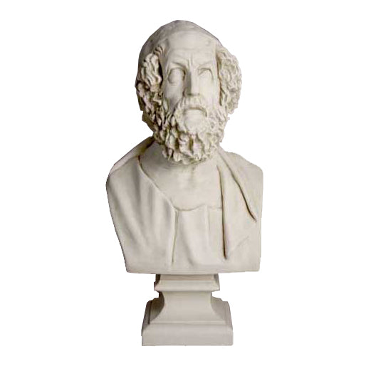 Homer Bust 22 On Sq Base - Writers & Poets Busts - XoticBrands Home Decor