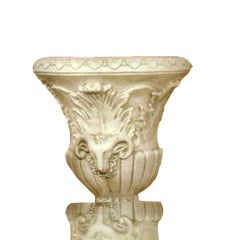 Ram Head Urn (2 Sides) 29 H Garden Planter - XoticBrands Home Decor