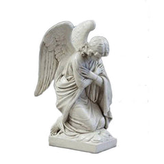 Kneeling Angel Arms Crossed Garden Angel Statue - XoticBrands Home Decor