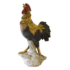 Rooster Crowing 28 Garden Animal Statue - XoticBrands Home Decor