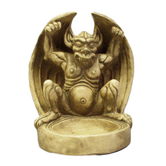Nocturnus Evil Dish Sentinel Gargoyle Sculpture - XoticBrands Home Decor