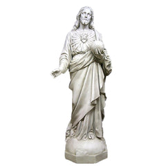 Sacred Heart To The World 62" Classical Sculpture - XoticBrands Home Decor