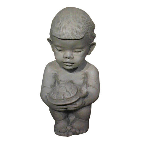 Anton And His Turtle 12 Cppr Garden Animal Statue - XoticBrands Home Decor