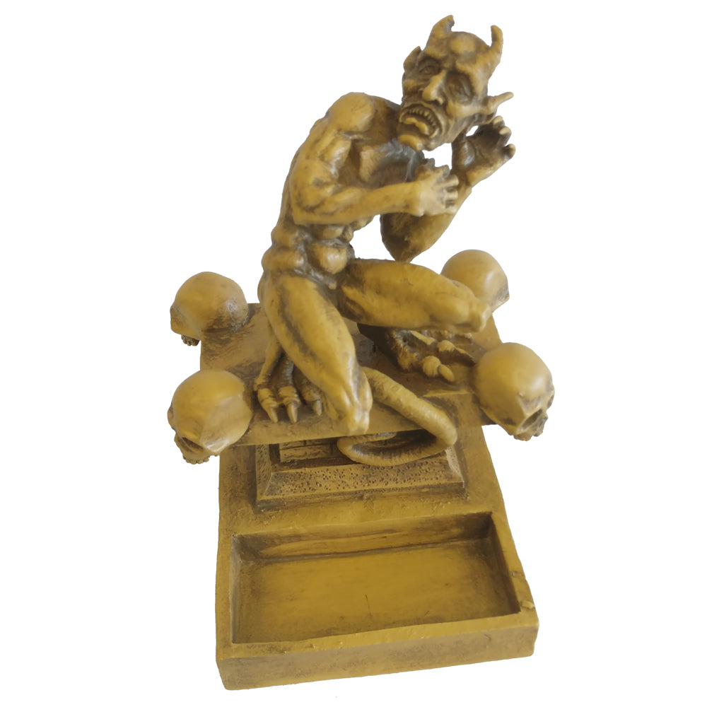 Santal, The Scared Demon Desktop Sculpture - Bronze Finish - XoticBrands Home Decor