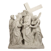 Jesus Meets His Mother Station 4 Large Religious Sculpture - XoticBrands Home Decor