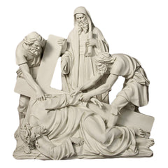 Jesus Falls The Third Time Station 9 Large Religious Sculpture - XoticBrands Home Decor
