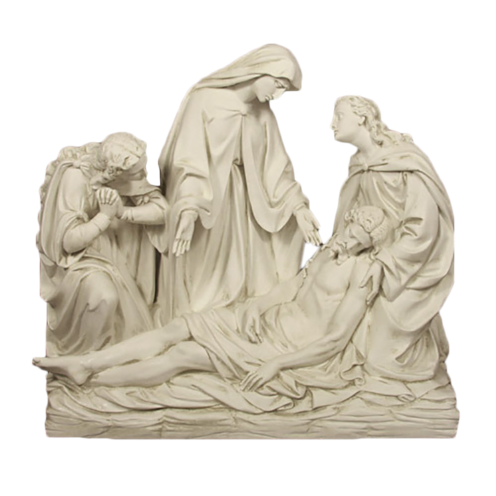 Jesus Is Removed From Cross Station 13 Large Religious Sculpture - XoticBrands Home Decor