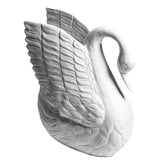 Swan From Wood Carving Garden Animal Statue - XoticBrands Home Decor