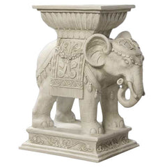Elephant Indian Pedestal 18 Garden Animal Statue - XoticBrands Home Decor