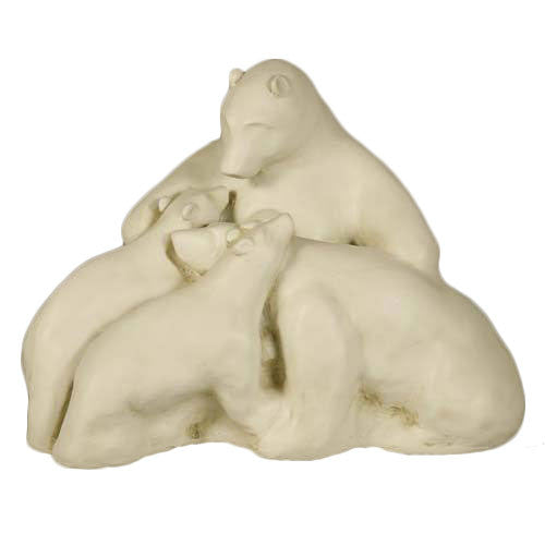 Polar Bear Family 11 Garden Animal Statue - XoticBrands Home Decor
