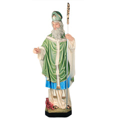 Saint Patrick Staff Realistic Religious Sculpture - XoticBrands Home Decor