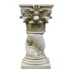 29" H Twisted Rose Pedestal - Architectural Columns - XoticBrands Home Decor
