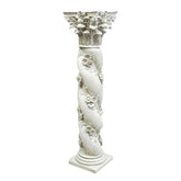 39"H Twisted Rose Pedestal - Architectural Columns - XoticBrands Home Decor