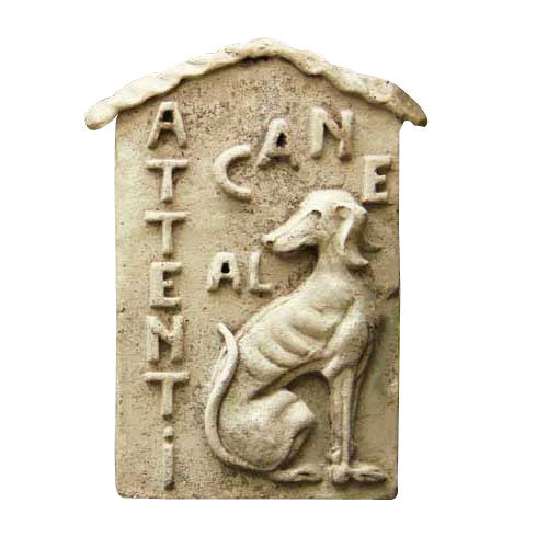 Beware Of Dog Plaque 15 Garden Animal Statue - XoticBrands Home Decor