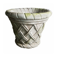 16 Basket Weave 12.5 H (R) Garden Planter - XoticBrands Home Decor