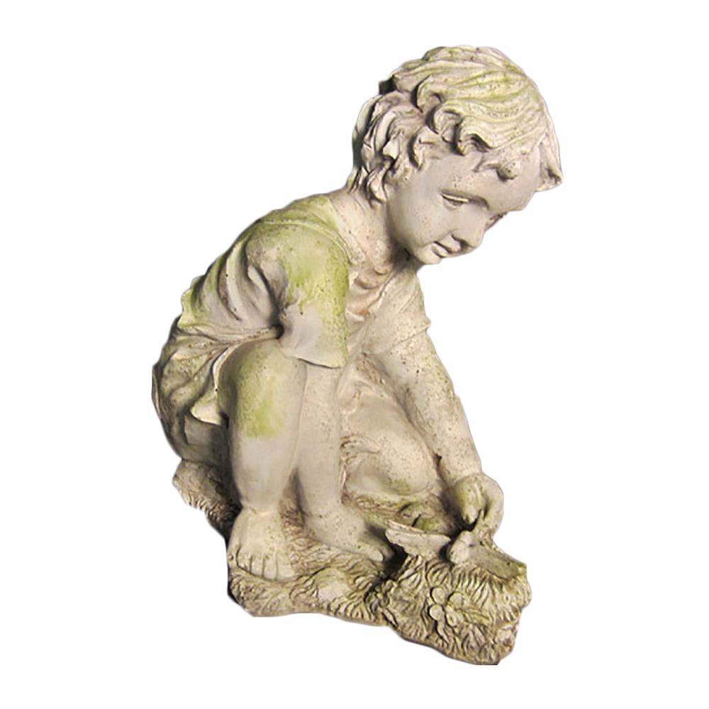 Child With Dragonfly - Children Classical Sculpture - XoticBrands Home Decor