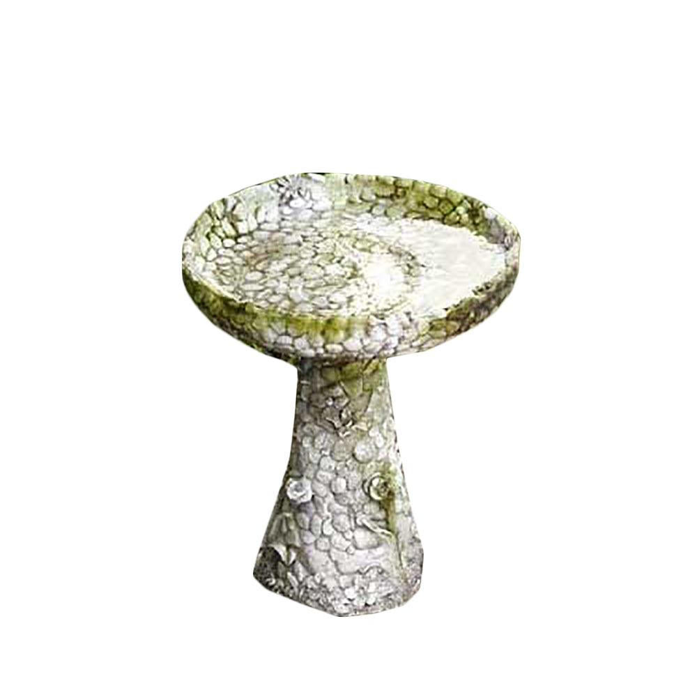 Stone And Flower Birdbath 22 Garden Display - XoticBrands Home Decor